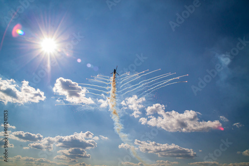 Helicopter and sky