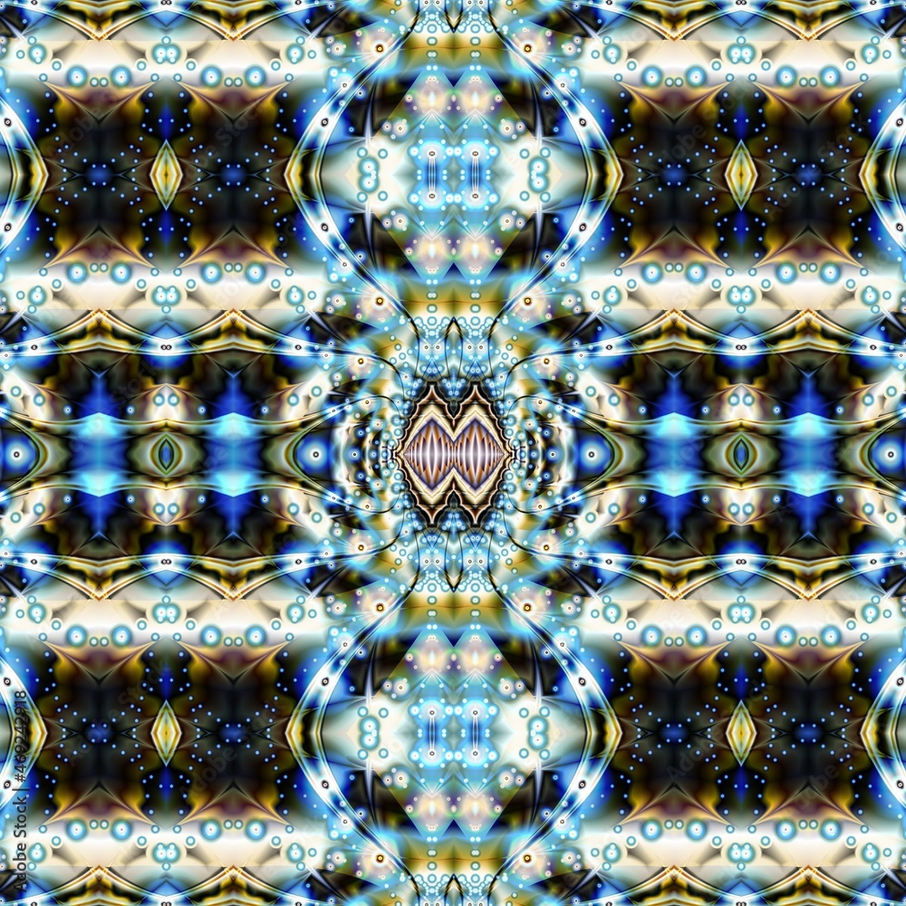 Decoration fractal background tile