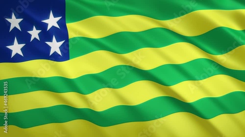 Goias - Waving Flag Video Background - Brazil State