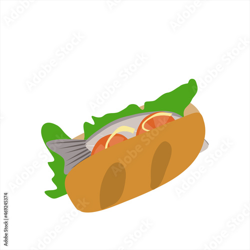 
Fish sandwich. Balık Ekmek. The best street food. 