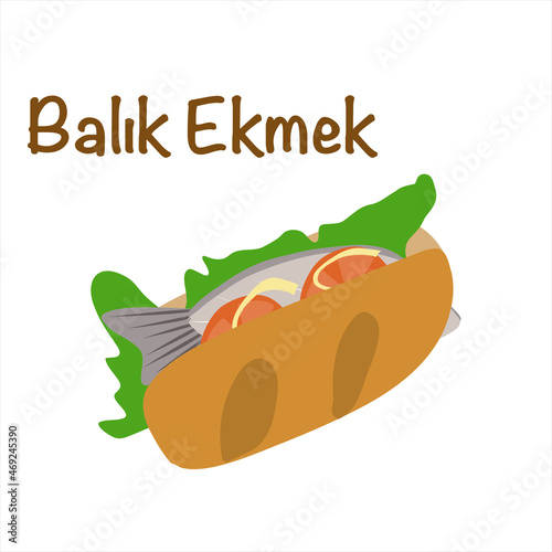
Fish sandwich. Balık Ekmek. The best street food. 
