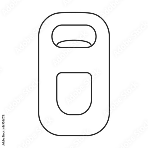 Bottle opener vector outline icon. Vector illustration corkscrew on white background. Isolated outline illustration icon of bottle opener .