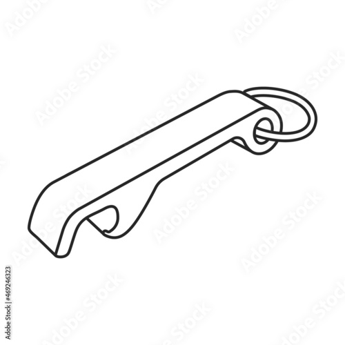 Bottle opener vector outline icon. Vector illustration corkscrew on white background. Isolated outline illustration icon of bottle opener .