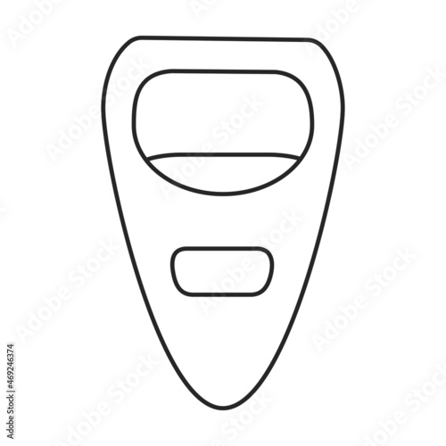 Bottle opener vector outline icon. Vector illustration corkscrew on white background. Isolated outline illustration icon of bottle opener .