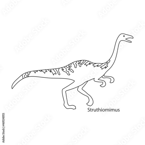 Dinosaur vector icon.Outline vector icon isolated on white background dinosaur.