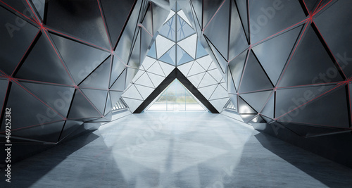 Contemporary triangle shape design building interior