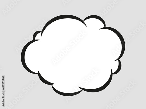 Comic style speed element. Bad smell smoke cloud isolated on white background.