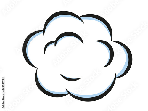 Comic style speed element. Bad smell smoke cloud isolated on white background.
