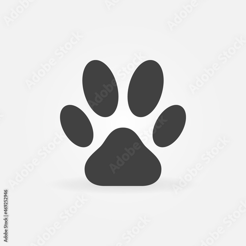Paw Footprint vector concept simple icon or symbol