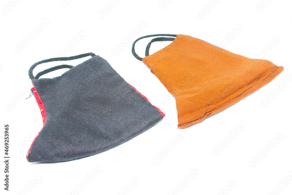 Face mask on white background with selective focus Face mask on white background with selective focus