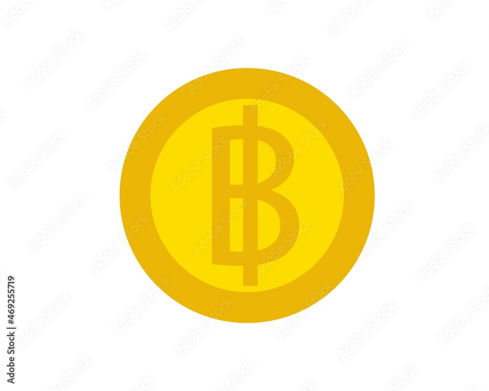 Money, Thai baht icon. Thai baht coin. Vector illustration. Money, Thai baht icon. Thai baht coin. Vector illustration.