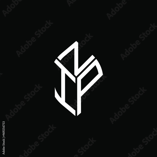 NIP letter logo creative design. NIP unique design
