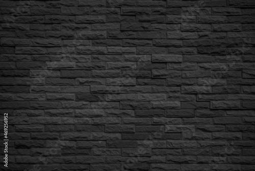 Abstract dark brick wall texture background pattern  Wall brick surface texture. Brickwork painted of black color interior