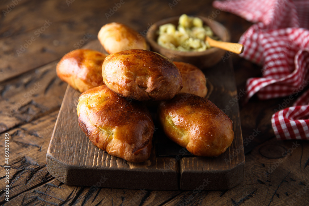 Traditional homemade hand-pies with potato Traditional homemade hand-pies with potato