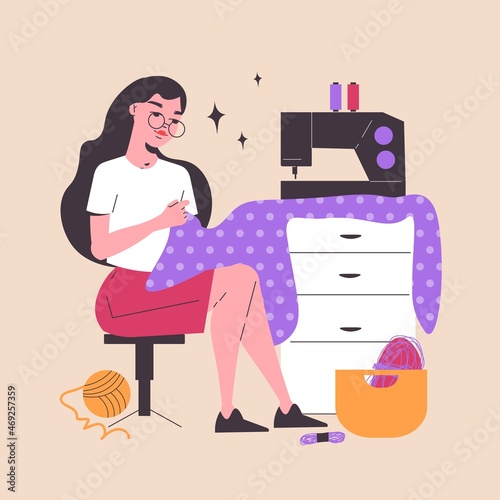 Sewing Hobby Concept
