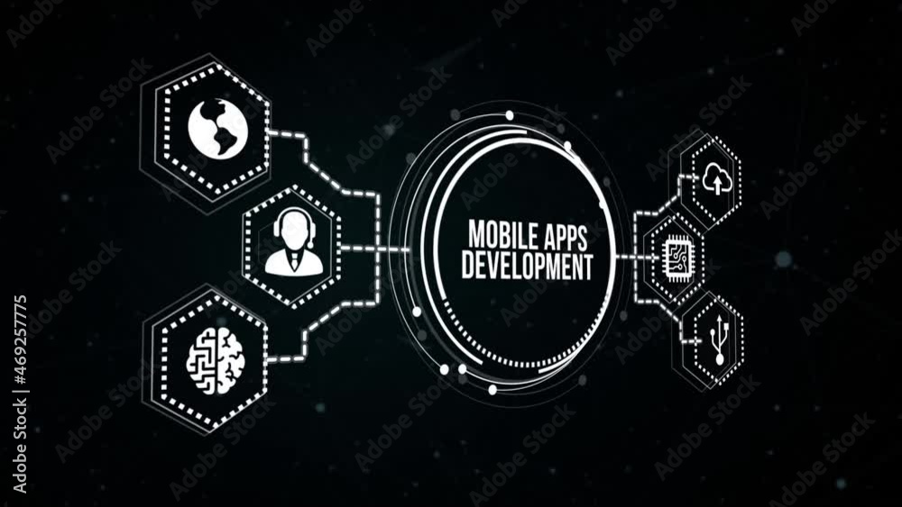 Internet, business, Technology and network concept. Inscription MOBILE APPS DEVELOPMENT on the virtual display. Cloud technology concept. Virtual button. Internet, business, Technology and network concept. Inscription MOBILE APPS DEVELOPMENT on the virtual display. Cloud technology concept. Virtual button.