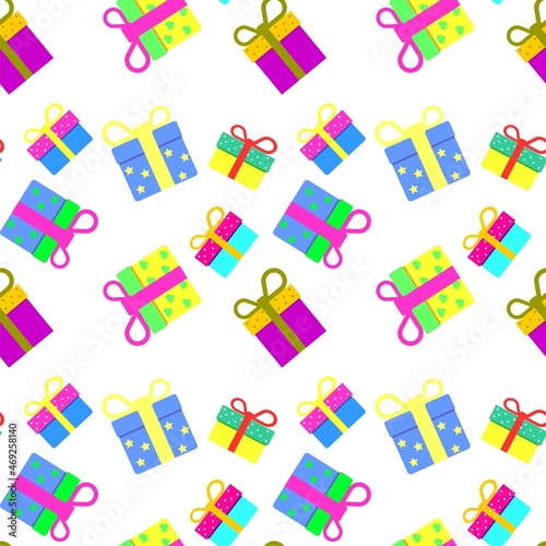 Seamless vector pattern with gift boxes EPS10