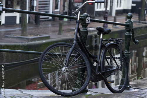 bicycles in amsterdam canal streets