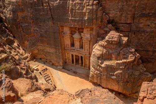 Khazne al-Firaun muasoleum at Rock City of Petra, Jordan