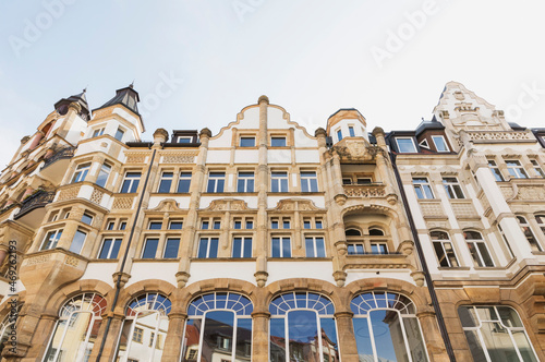 Germany, Saxony, Leipzig, Windows of baroque Lipsia-Haus building photo