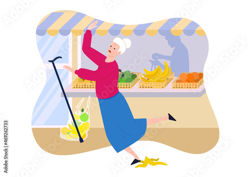 Falling Woman Composition