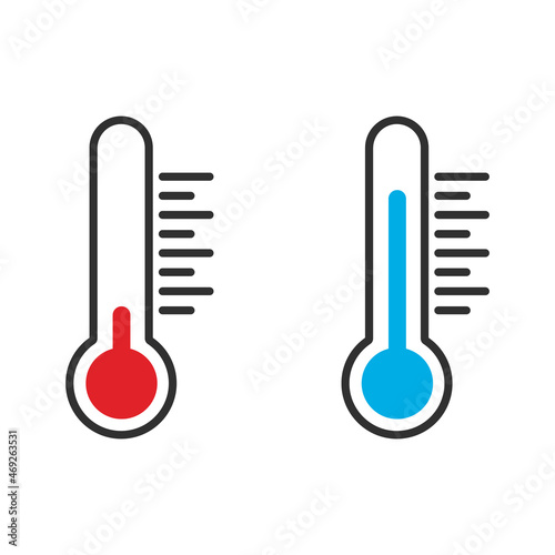 Set of termometers.Vector illustration isolated on white background. photo
