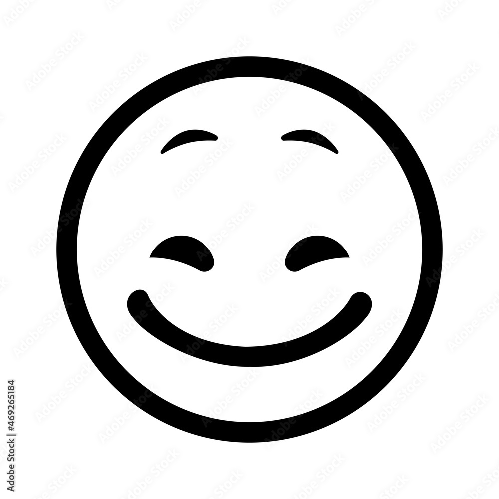 Smiley face. Emoji icon vector. Emoticon sign. Positive emotions. Vector illustration.
