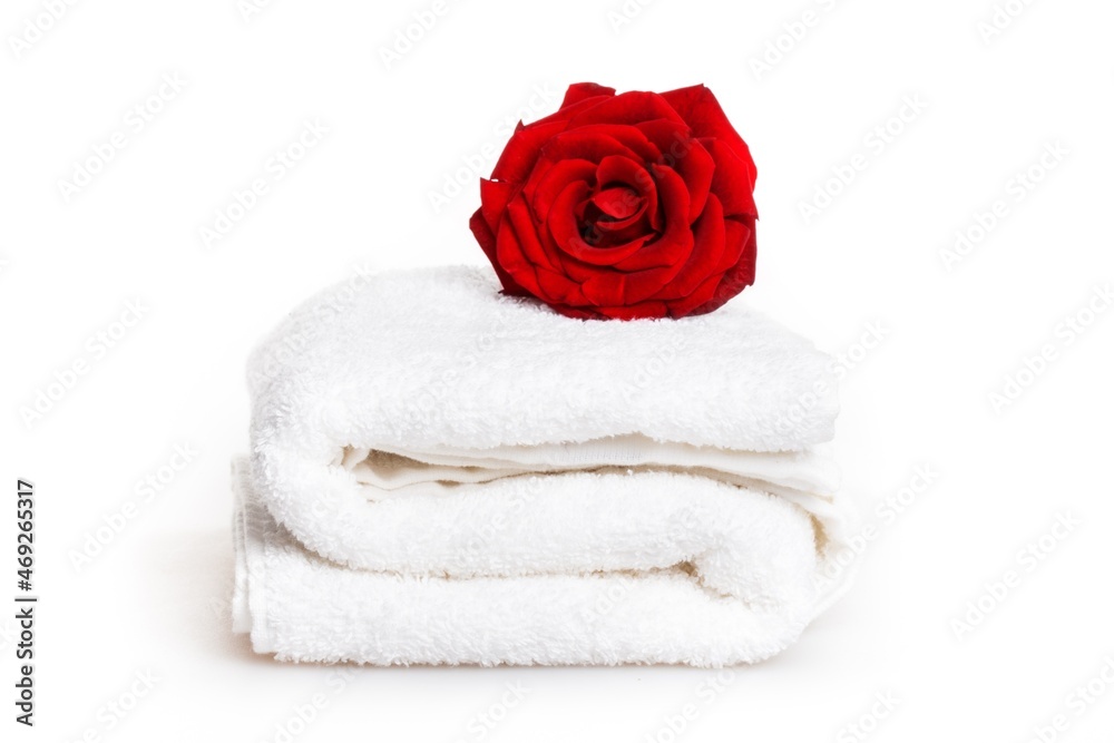 white towel aromatherapy with big flower white towel aromatherapy with big flower