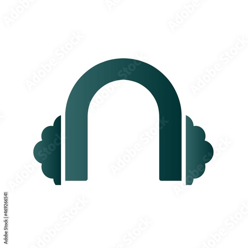 Earmuffs Glyph Gradient Vector Icon Design