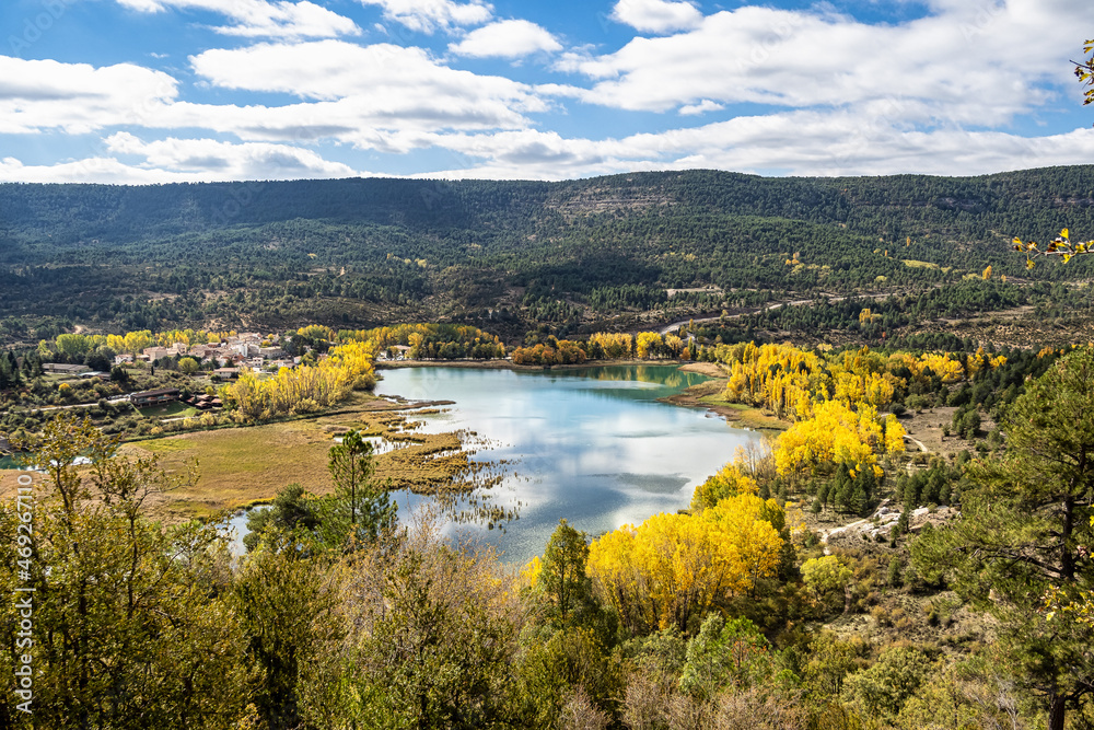The Una lagoon, a lagoon located in the town of Una, in the province of Cuenca, Castilla La Mancha, Spain