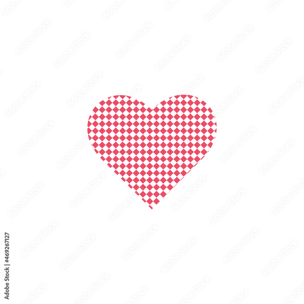 Trendy flat illustration with heart. Vector isolated set. Vector graphic. Medical concept. 