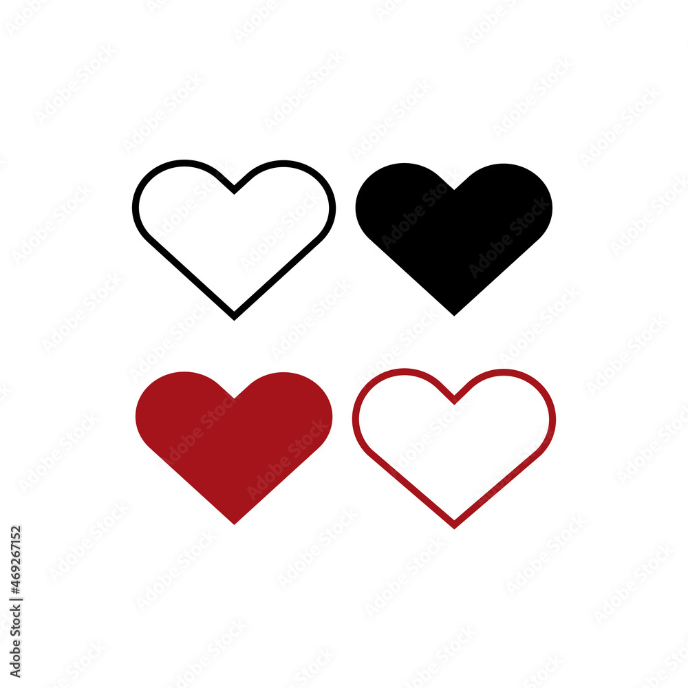 Abstract heart for web design. Symbol, logo illustration. Love symbol. Heart icon vector.