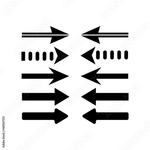 Sketch arrow vector for web design. Forward icon. Cursor arrow icon set. Vector illustration isolated.