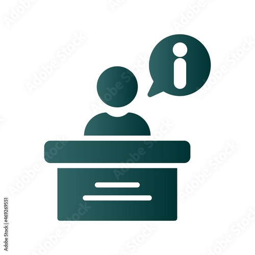  Reception Glyph Gradient Vector Icon Design