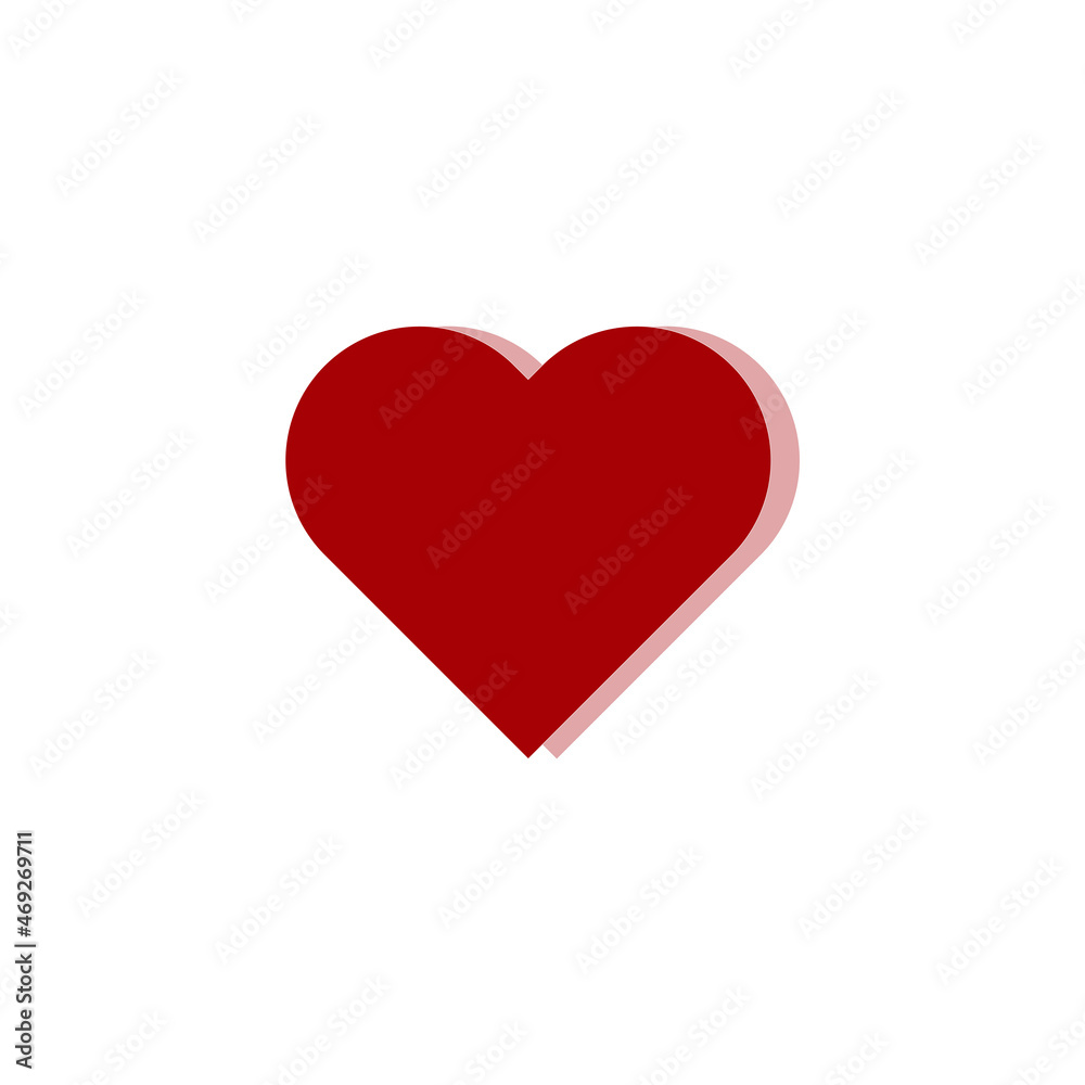 Love icon vector. Love symbol. Heart icon vector. Abstract heart. Black flat design.