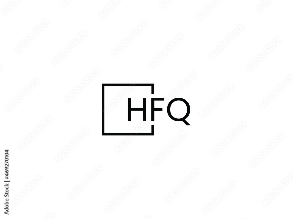 Obraz premium HFQ Letter Initial Logo Design Vector Illustration