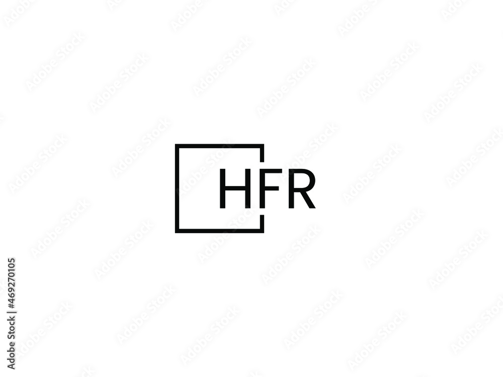 Obraz premium HFR Letter Initial Logo Design Vector Illustration