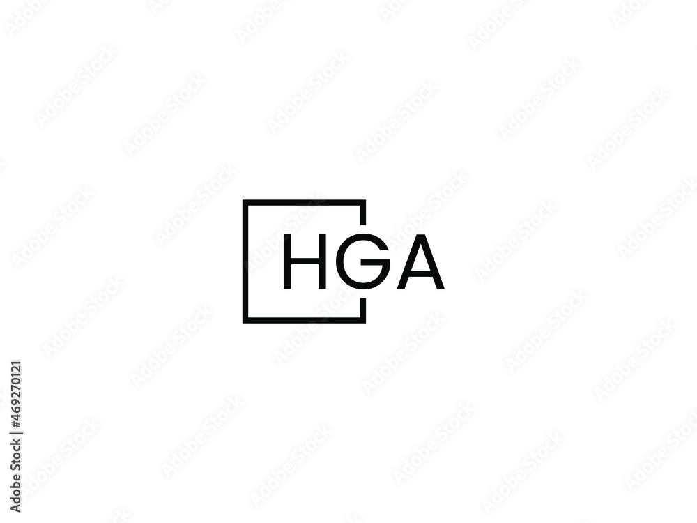 Obraz premium HGA Letter Initial Logo Design Vector Illustration