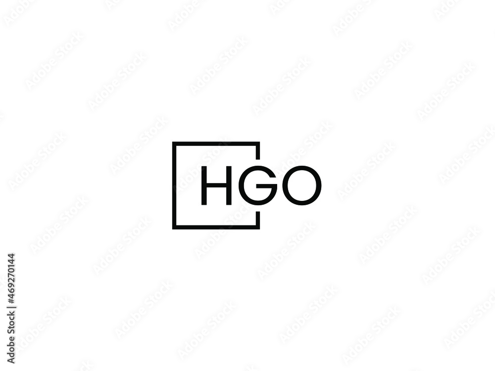 Obraz premium HGO Letter Initial Logo Design Vector Illustration
