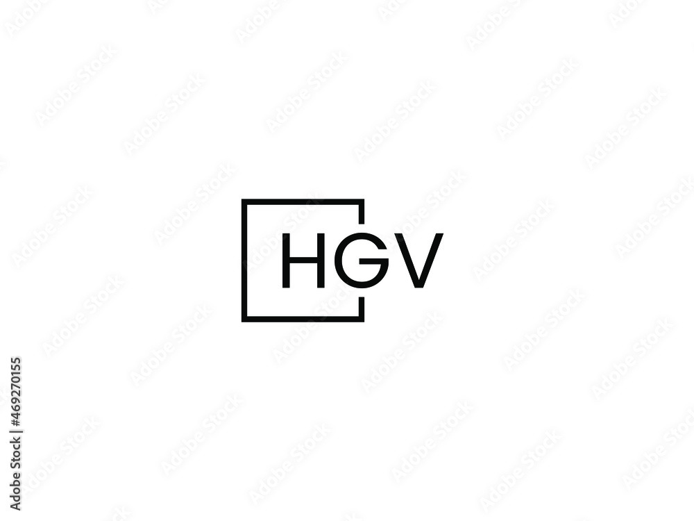 HGV Letter Initial Logo Design Vector Illustration HGV Letter Initial Logo Design Vector Illustration