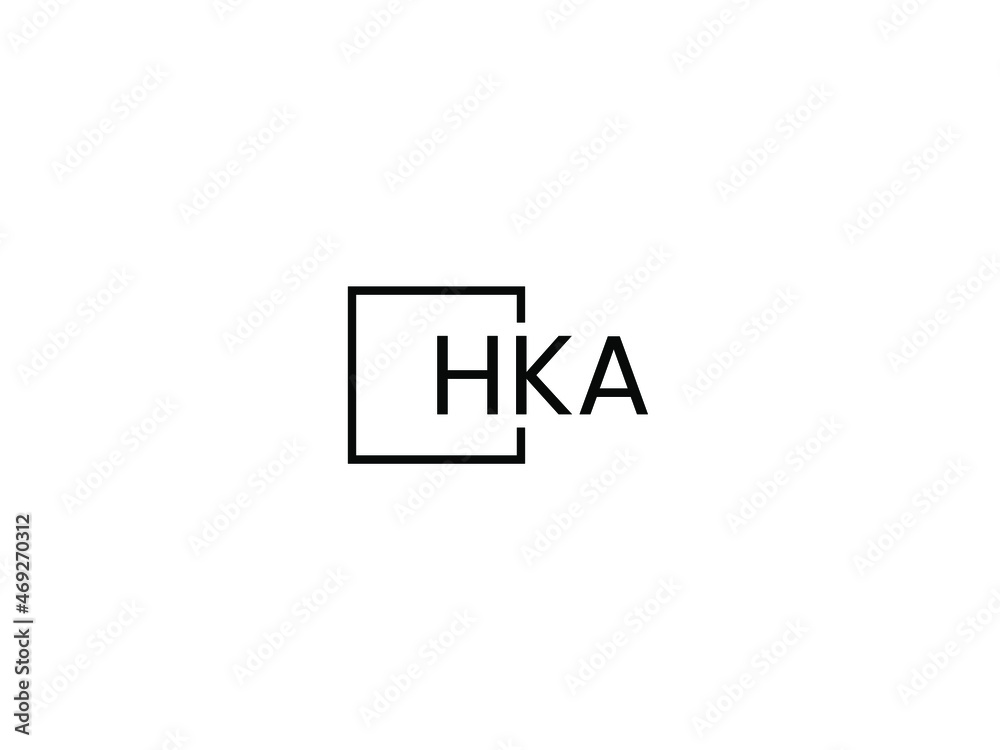 Obraz premium HKA Letter Initial Logo Design Vector Illustration