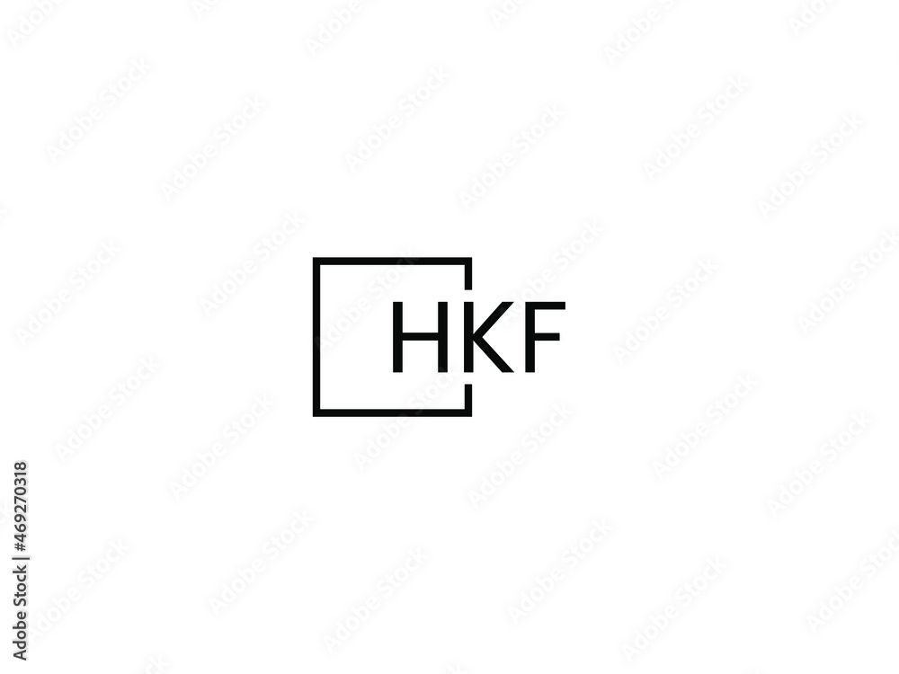 Obraz premium HKF Letter Initial Logo Design Vector Illustration