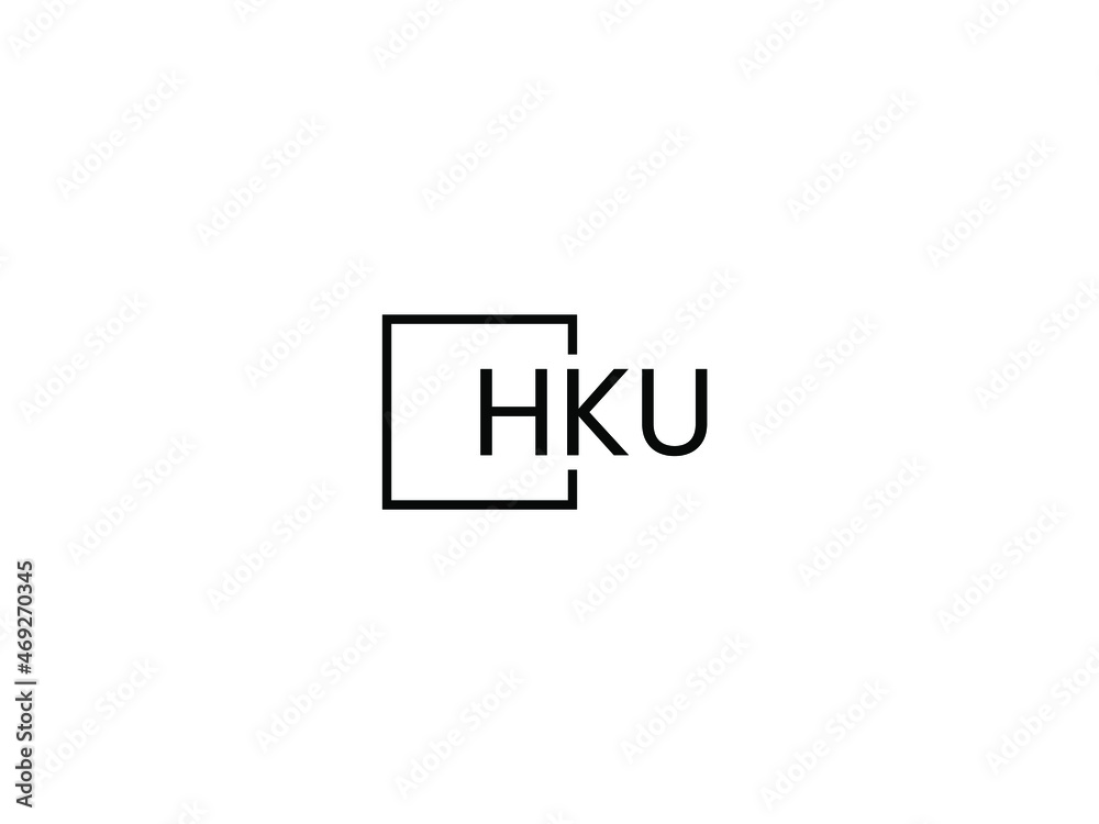 HKU Letter Initial Logo Design Vector Illustration HKU Letter Initial Logo Design Vector Illustration