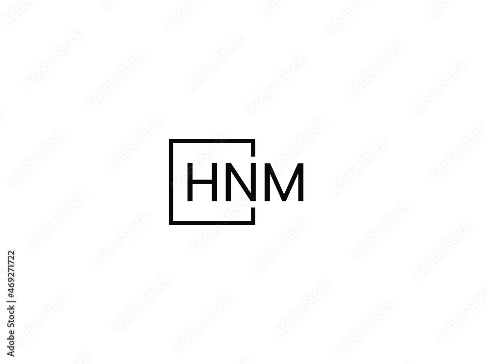 Obraz premium HNM Letter Initial Logo Design Vector Illustration