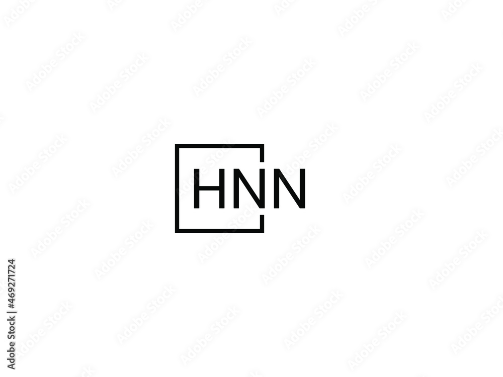 Obraz premium HNN Letter Initial Logo Design Vector Illustration