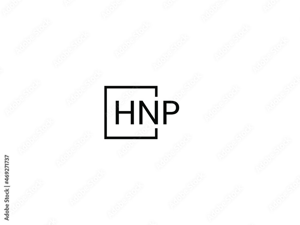 HNP Letter Initial Logo Design Vector Illustration