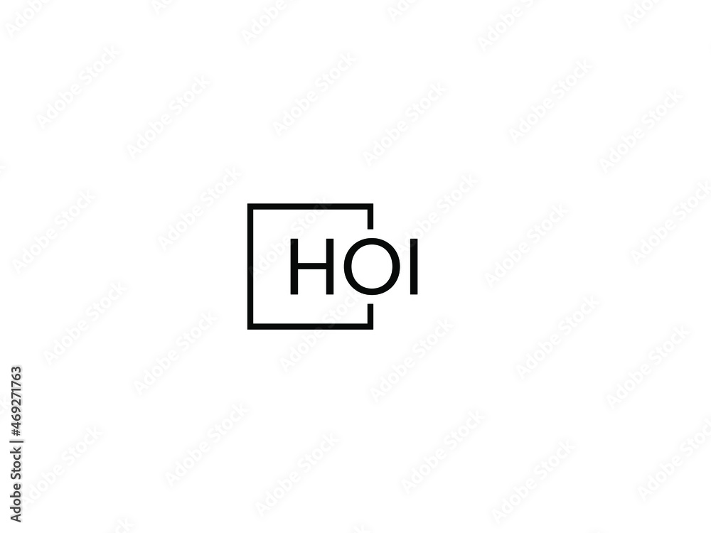 HOI Letter Initial Logo Design Vector Illustration HOI Letter Initial Logo Design Vector Illustration
