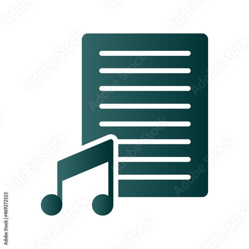 Song Writer Glyph Gradient Vector Icon Design