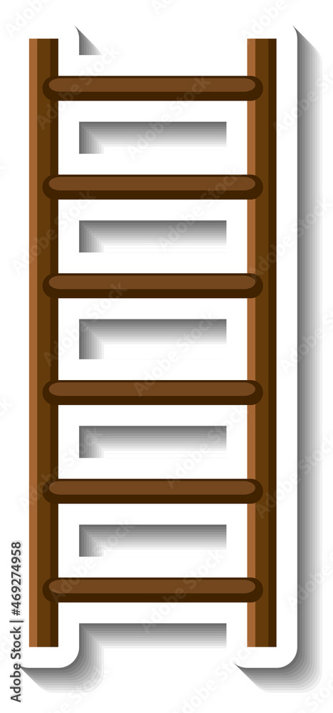Wooden ladder isolated on white background Wooden ladder isolated on white background