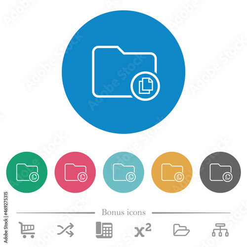Copy directory flat round icons